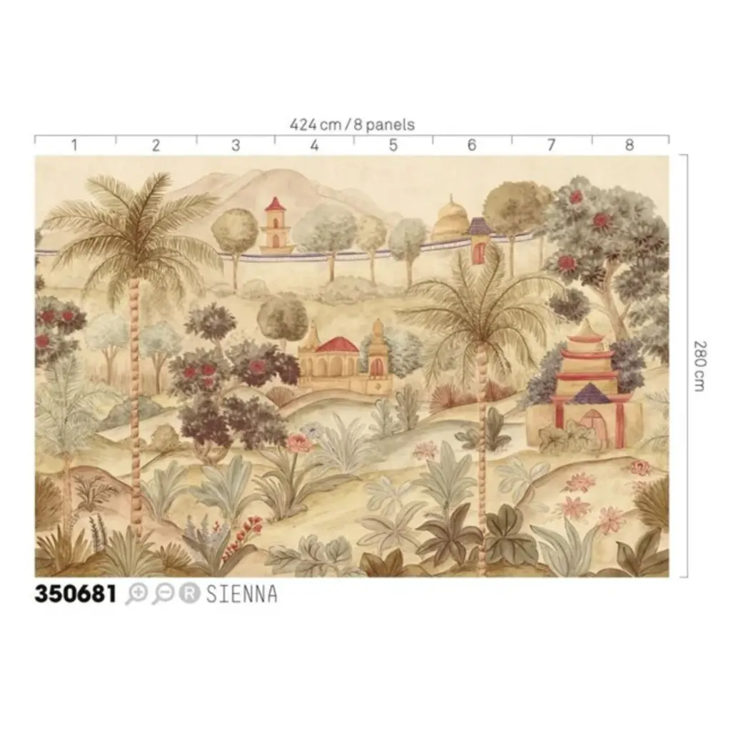 Eijffinger Eijffinger Amber Mural Majestic Garden Sienna 350681