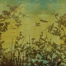 Eijffinger Eijffinger Emerald Wallpower Cranes at Dawn Gold 333470