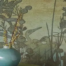 Eijffinger Eijffinger Emerald Wallpower Cranes at Dawn Blue 333471