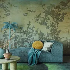 Eijffinger Eijffinger Emerald Wallpower Cranes at Dawn Blue 333471