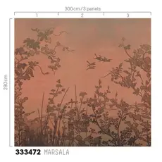 Eijffinger Eijffinger Emerald Wallpower Cranes at Dawn Marsala 333472