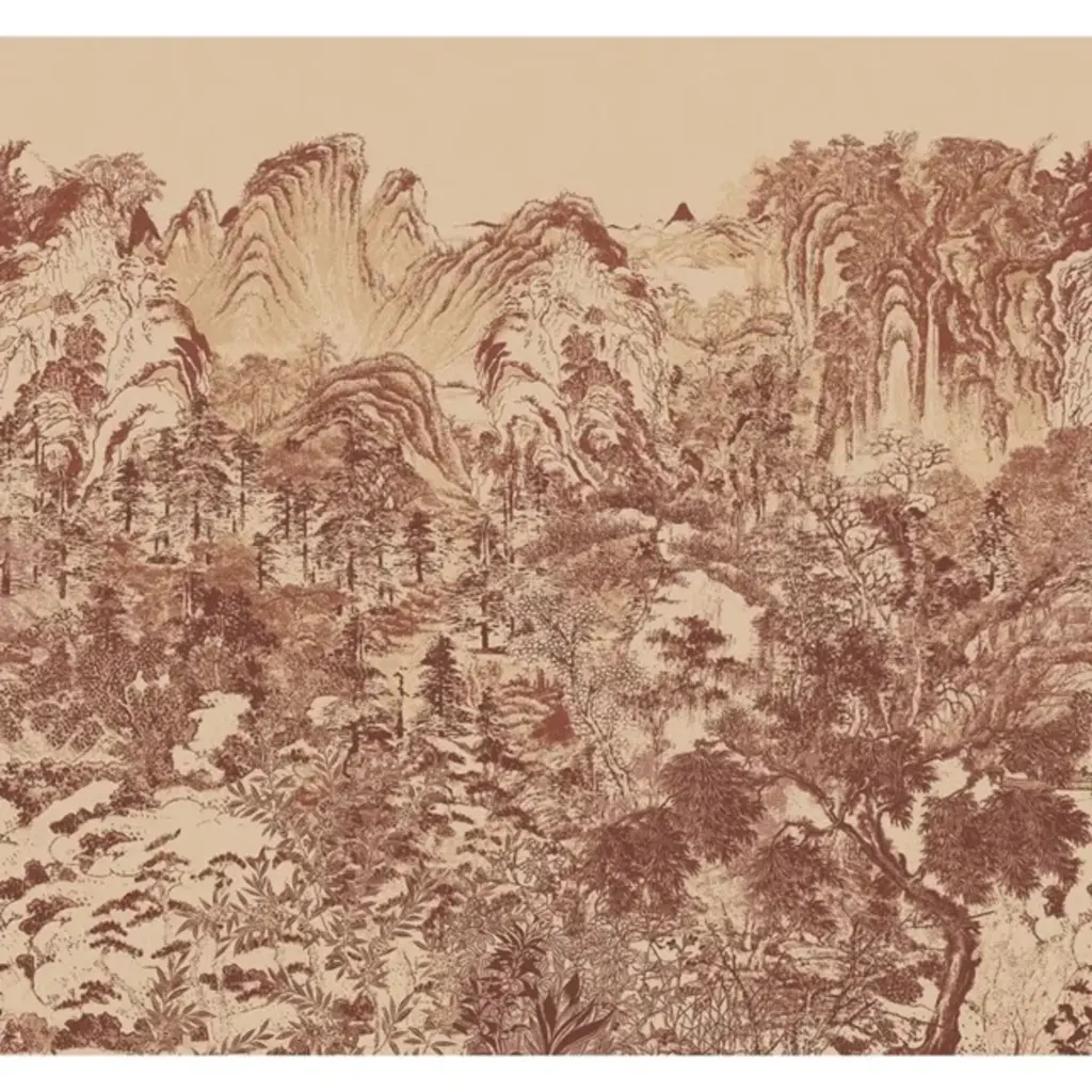 Eijffinger Eijffinger Emerald Wallpower Misty Mountain Burgundy 333473