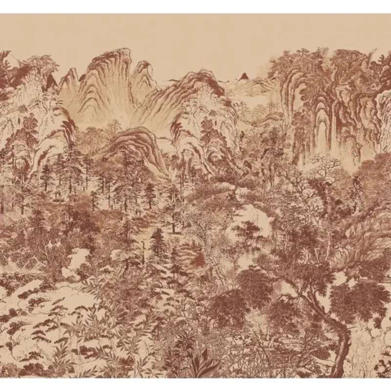 Eijffinger Eijffinger Emerald Wallpower Misty Mountain Burgundy 333473