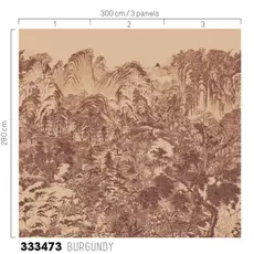 Eijffinger Eijffinger Emerald Wallpower Misty Mountain Burgundy 333473