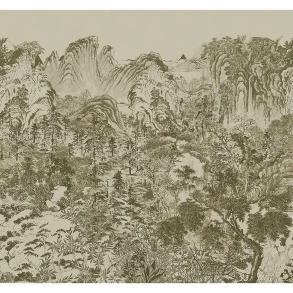 Eijffinger Eijffinger Emerald Wallpower Misty Mountain Olive 333474