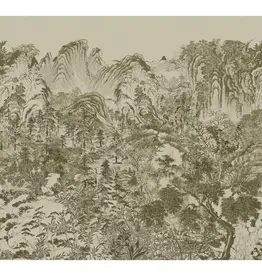 Eijffinger Eijffinger Emerald Wallpower Misty Mountain Olive 333474