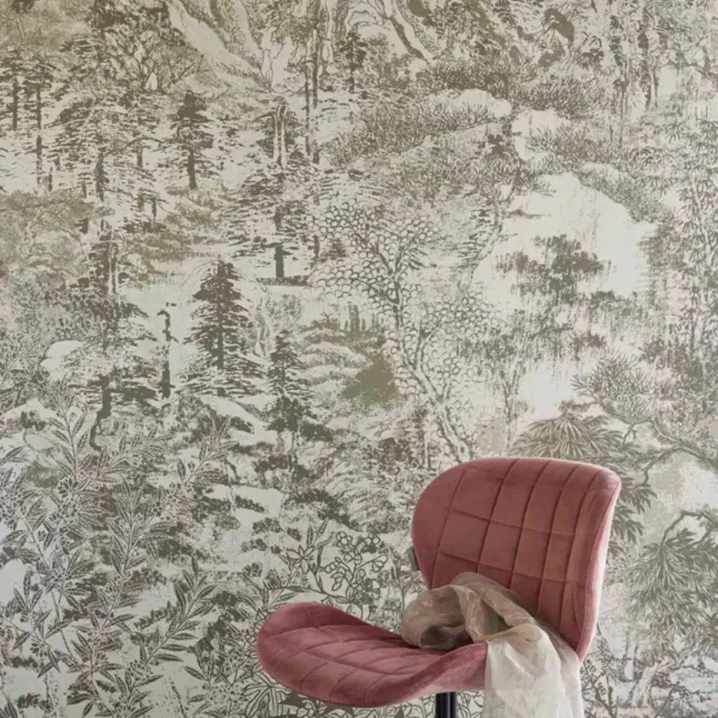 Eijffinger Eijffinger Emerald Wallpower Misty Mountain Olive 333474