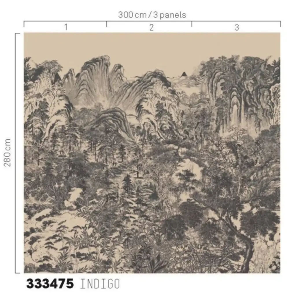 Eijffinger Eijffinger Emerald Wallpower Misty Mountain Indigo 333475