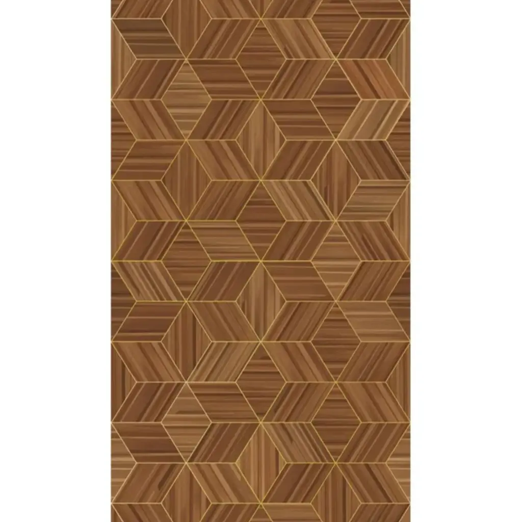 Eijffinger Eijffinger Gilded Wallpower Veneer Diamonds Mahognany 340181