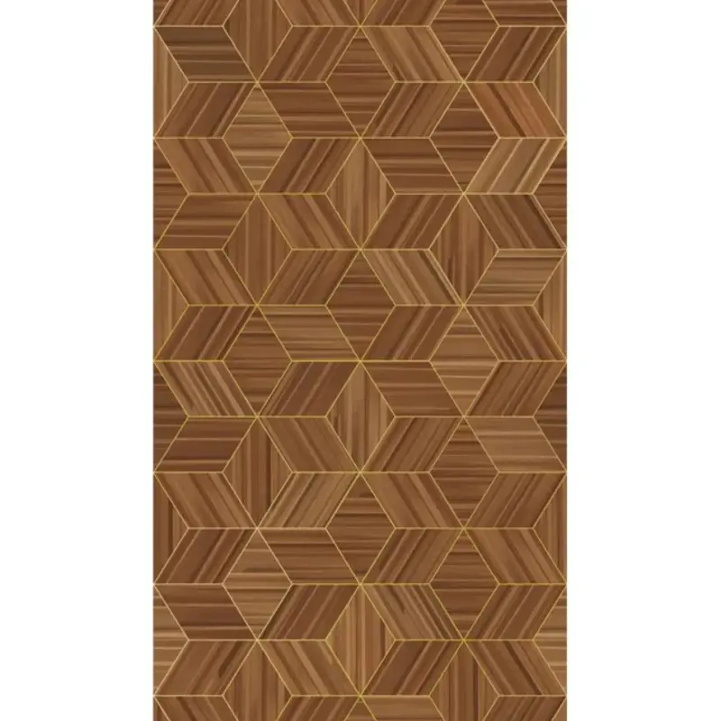 Eijffinger Eijffinger Gilded Wallpower Veneer Diamonds Mahognany 340181