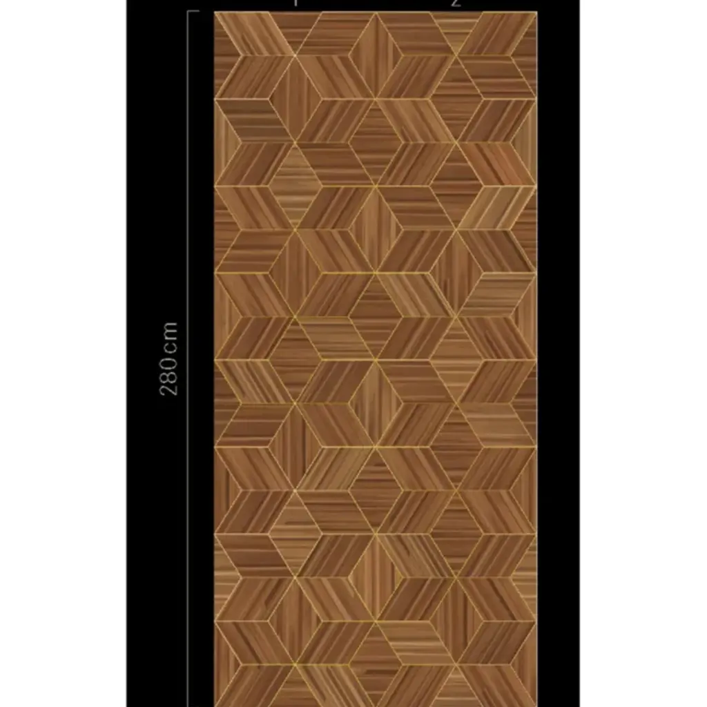 Eijffinger Eijffinger Gilded Wallpower Veneer Diamonds Mahognany 340181