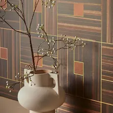 Eijffinger Eijffinger Gilded Wallpower Veneer Blocks Chocolate 340183