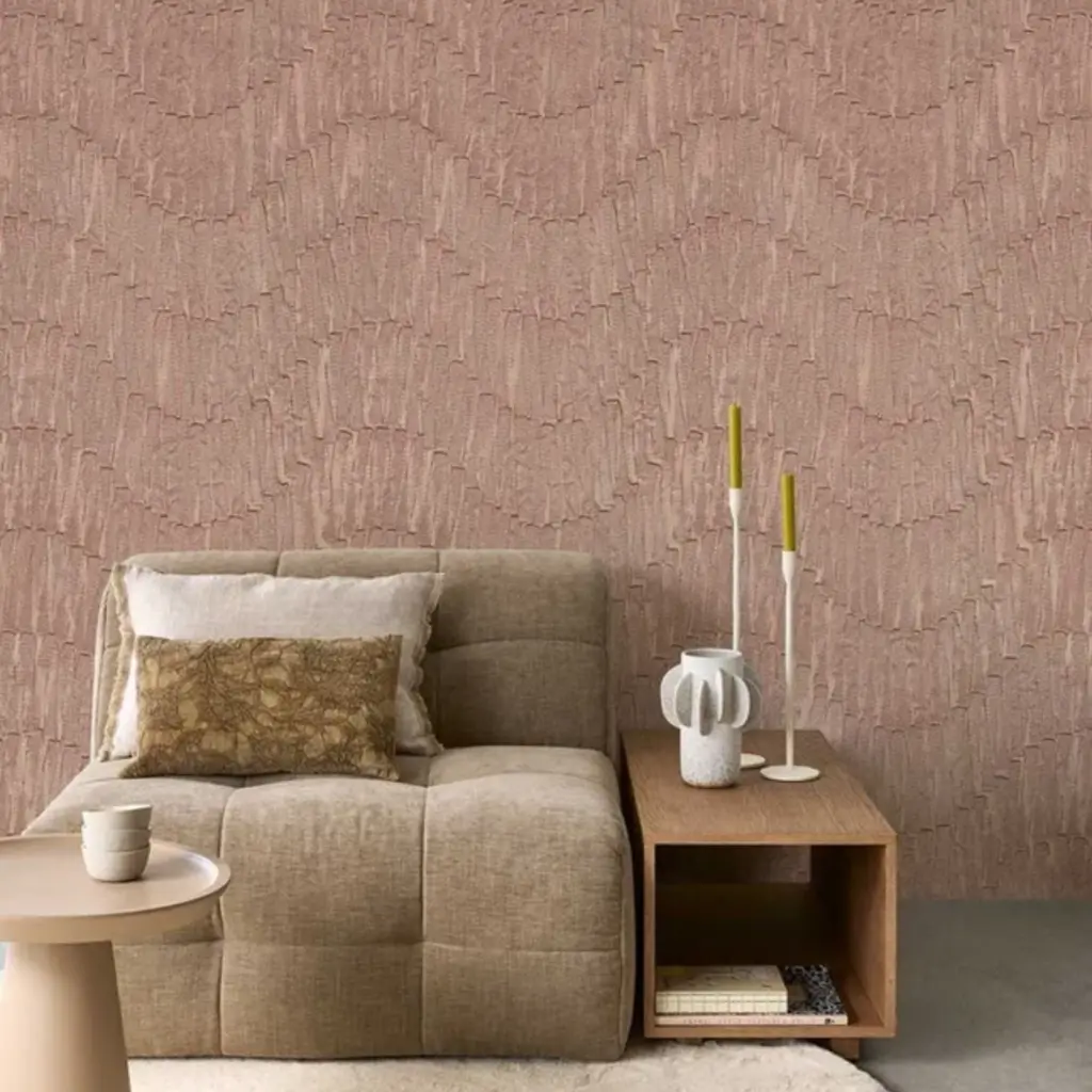 Eijffinger Eijffinger Sensory Wallpower Wavy Ribbon Copper 340372