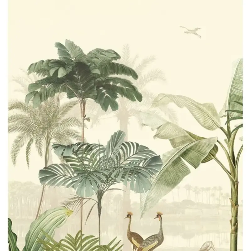 Eijffinger Eijffinger Oasis Wallpower Lush Lagoon Small Warm White 317403