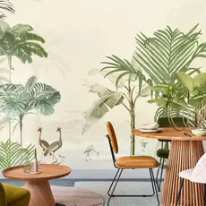 Eijffinger Eijffinger Oasis Wallpower Lush Lagoon Large Warm White 317400