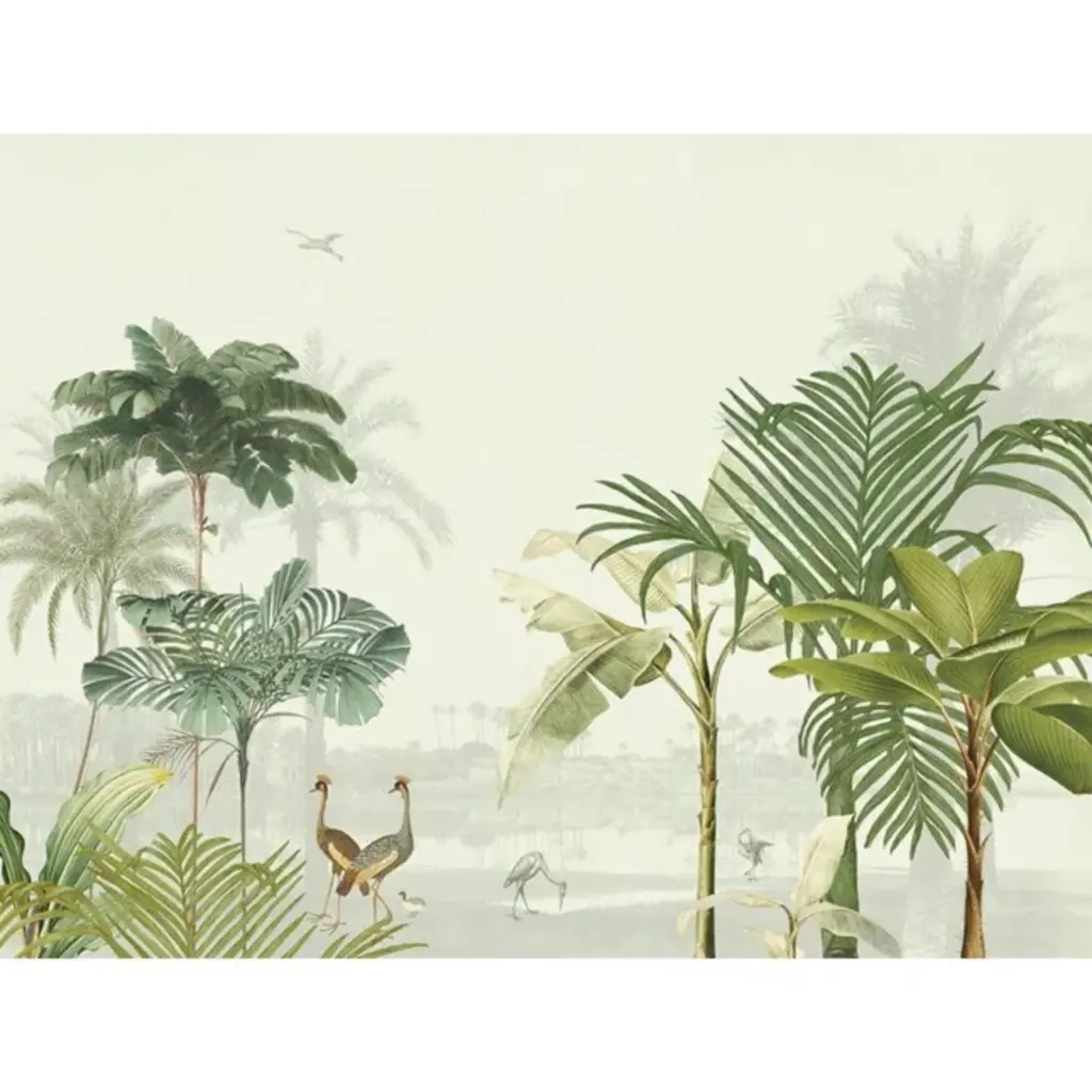 Eijffinger Eijffinger Oasis Wallpower Lush Lagoon Large Blush Blue 317402