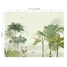 Eijffinger Eijffinger Oasis Wallpower Lush Lagoon Large Blush Blue 317402