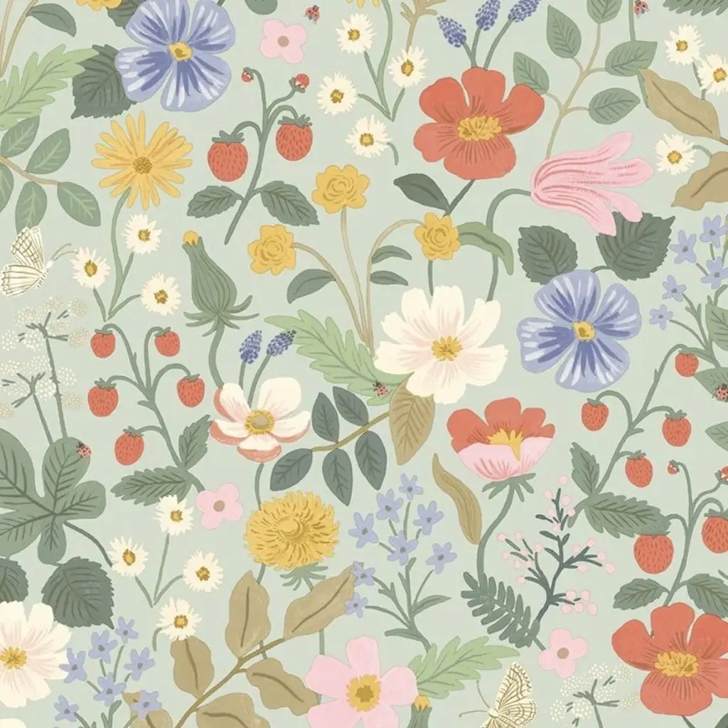 Eijffinger Eijffinger Rifle Paper Co. behang Strawberry Fields RP7356