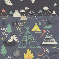 Eijffinger Eijffinger Wallpower Junior 364127 Indian Dark Night