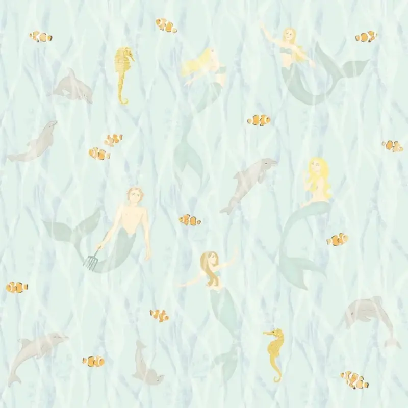 Eijffinger Eijffinger Wallpower Junior 364149 Mermaids Blue