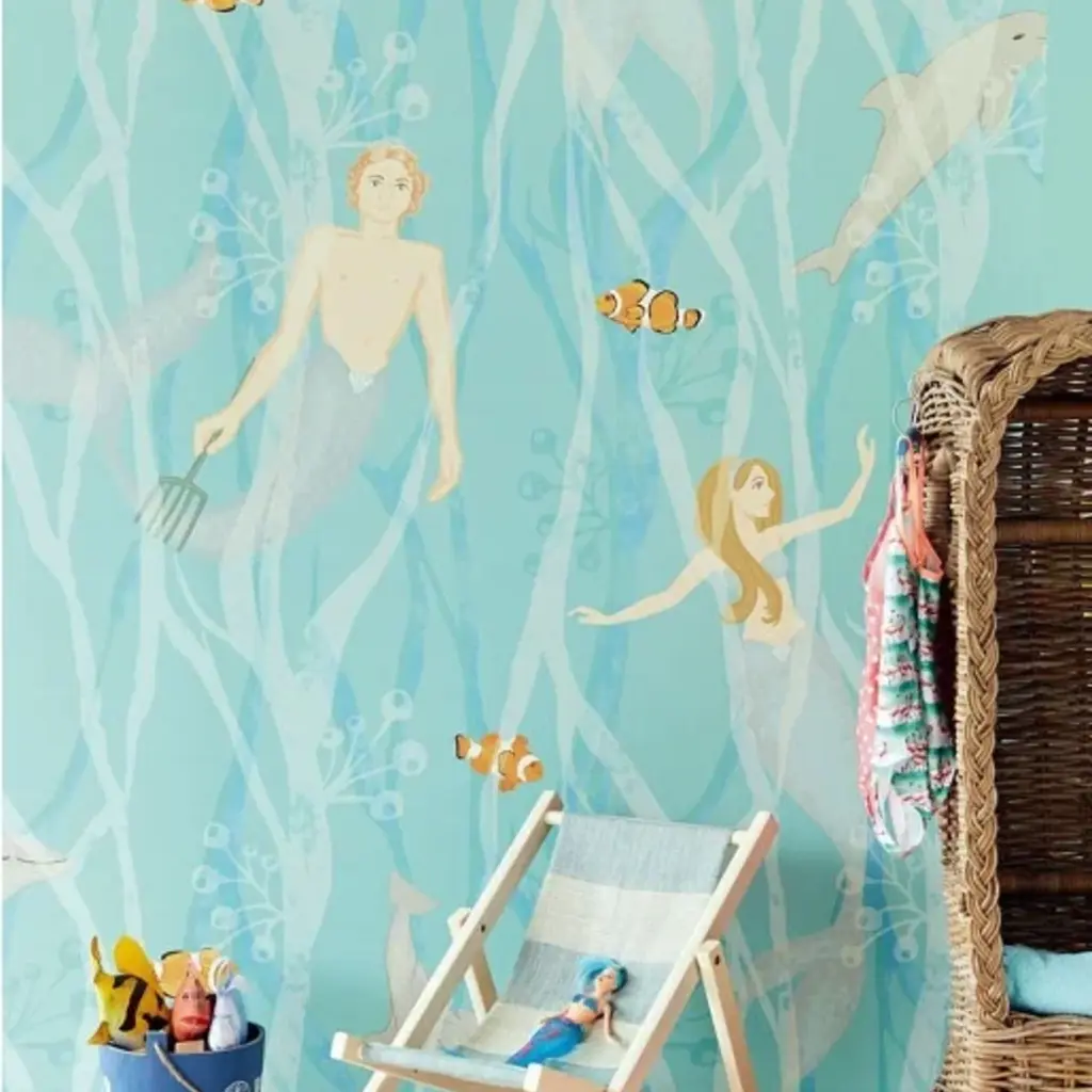 Eijffinger Eijffinger Wallpower Junior 364150 Mermaids Azur