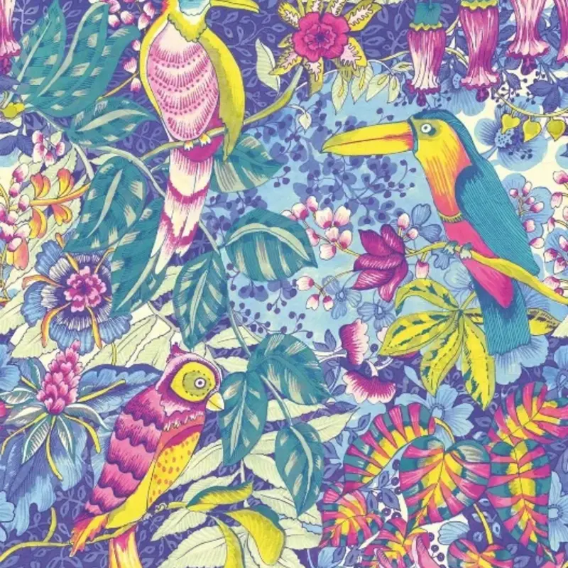 Eijffinger Eijffinger Wallpower Junior 364122 Birds In Paradise Blue