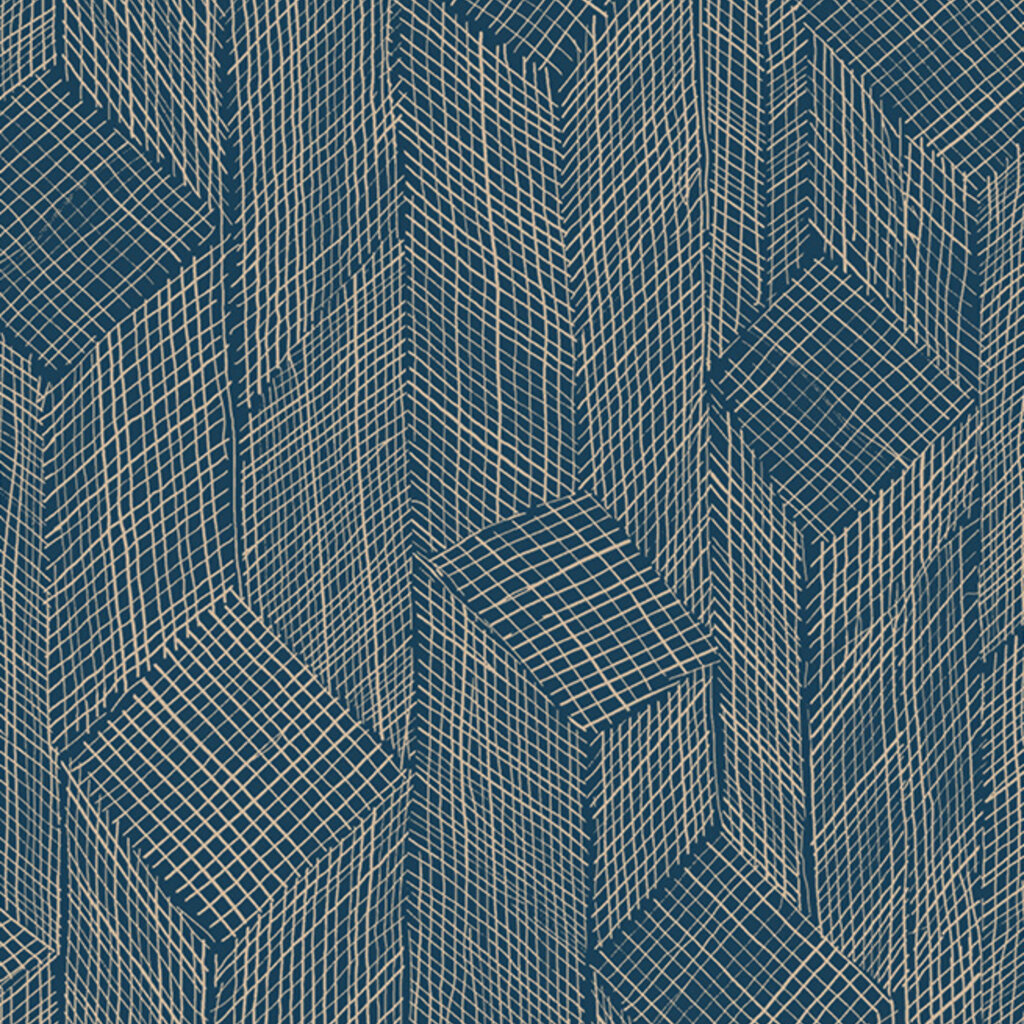 Arte Arte Cameo behang Shibam Midnight Blue 66010