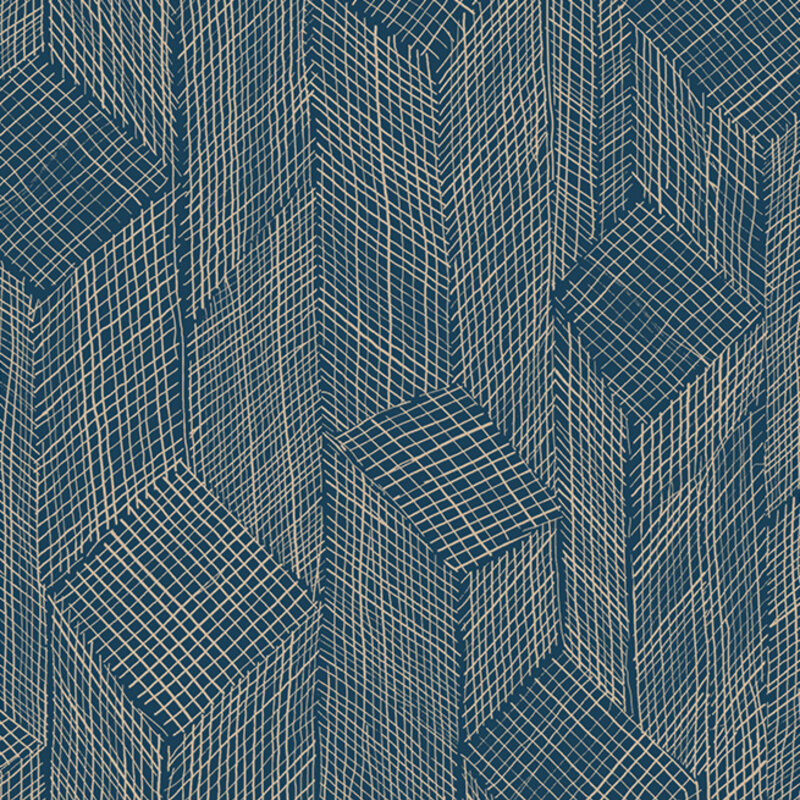 Arte Arte Cameo behang Shibam Midnight Blue 66010