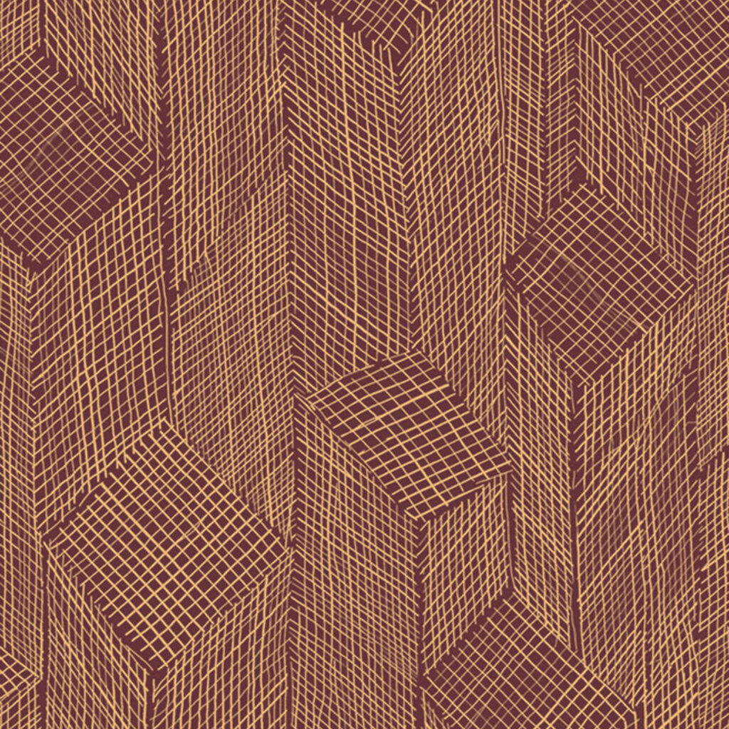 Arte Arte Cameo behang Shibam Wine Red 66011