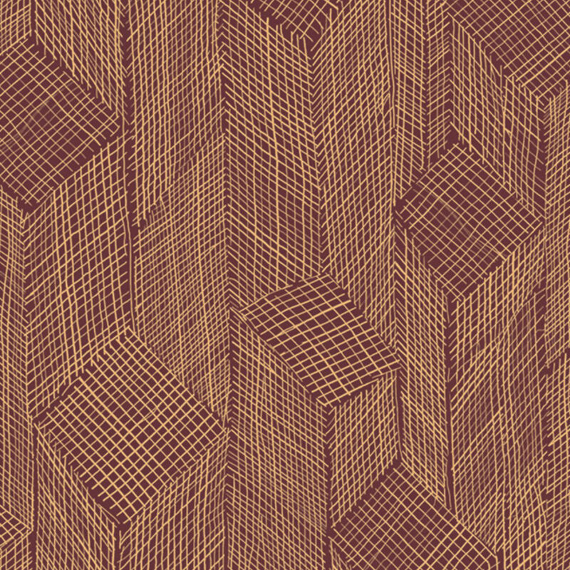 Arte Arte Cameo behang Shibam Wine Red 66011