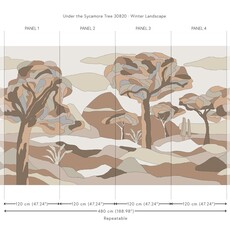Arte Arte Emblème behang Under The Sycamore Tree Winter Landscape 30820