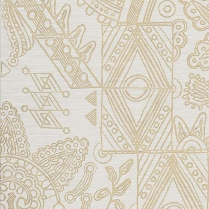 Arte Arte Emblème behang Joie White Gold 30810