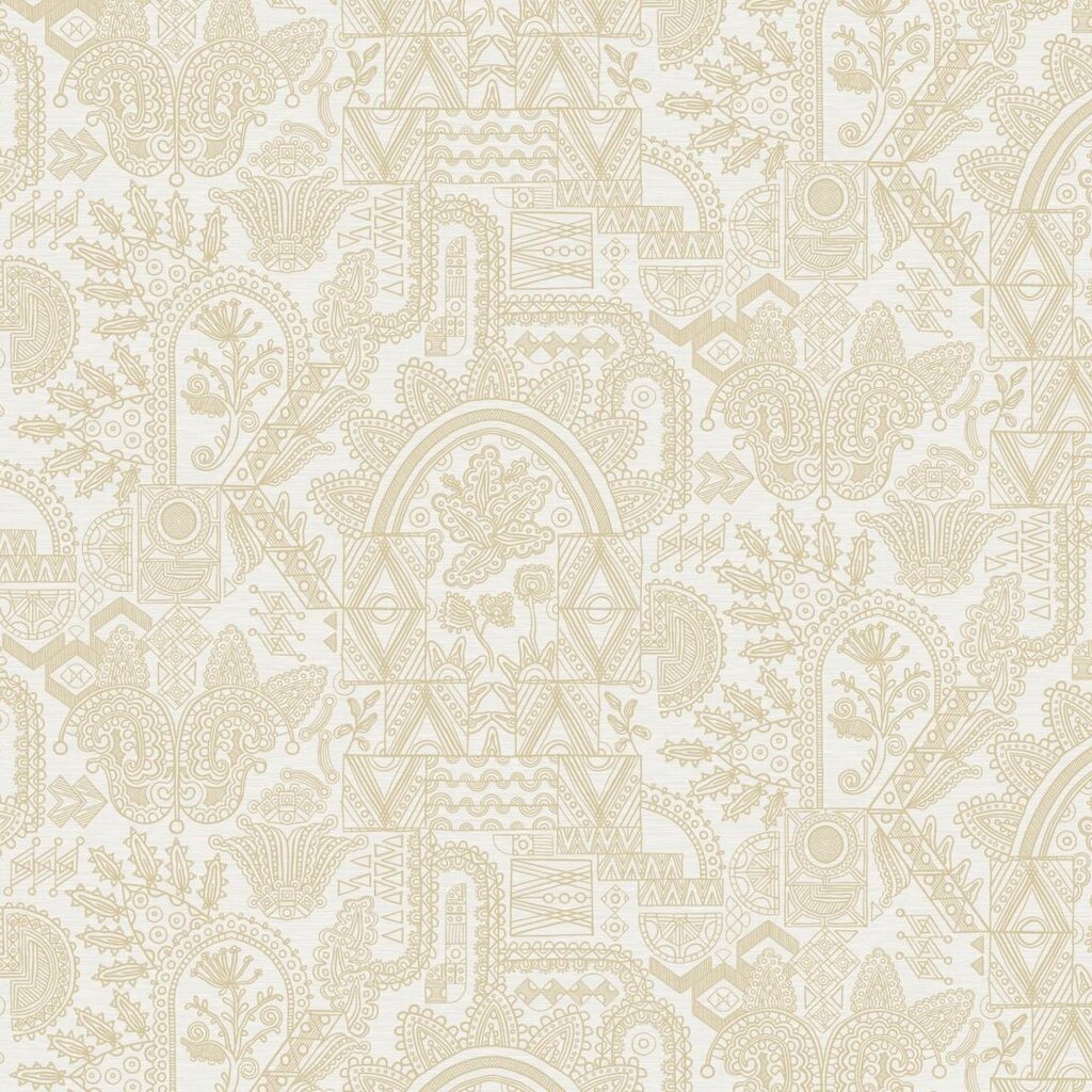 Arte Arte Emblème behang Joie White Gold 30810