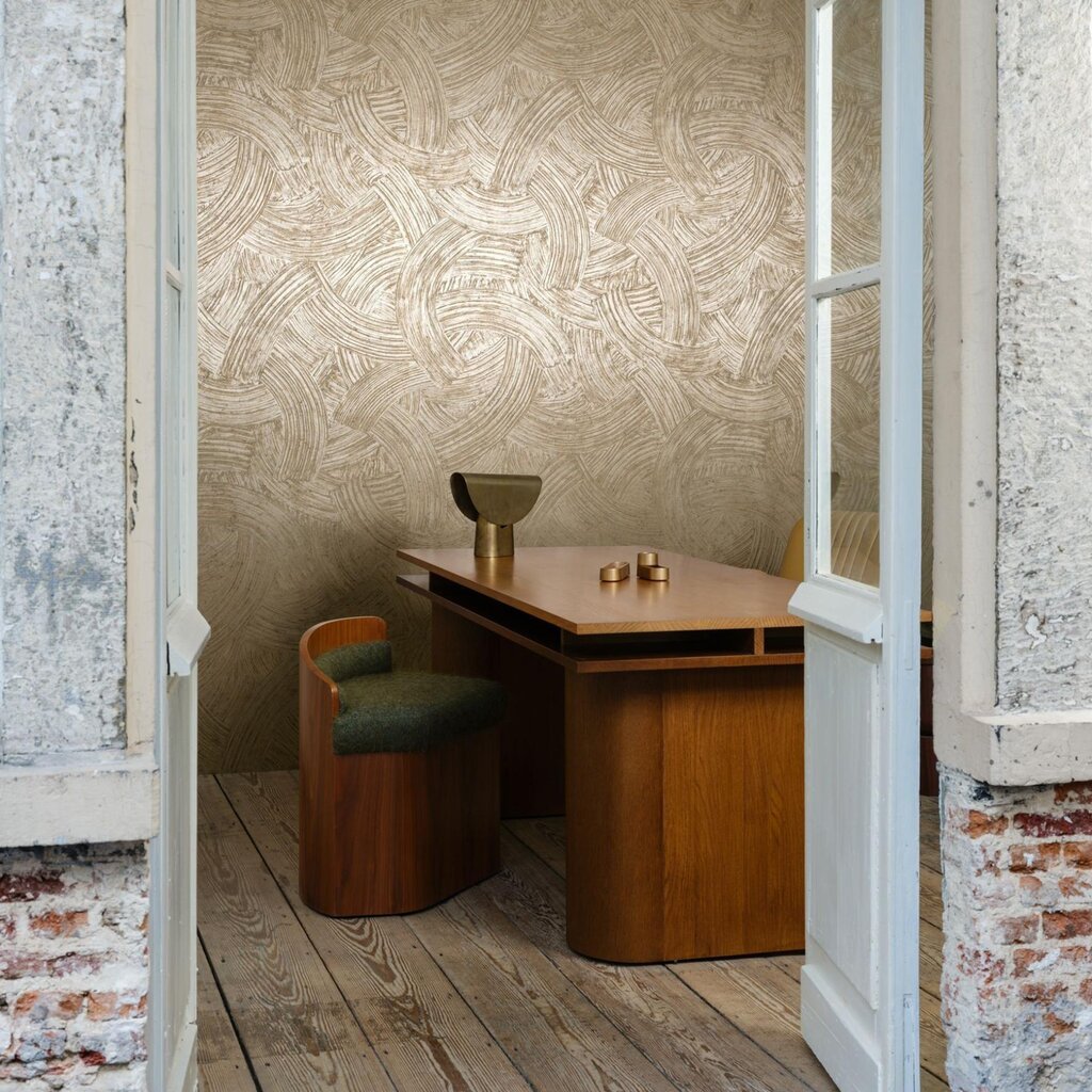 Arte Arte Emblème behang Impasto Light Gold 60101 A