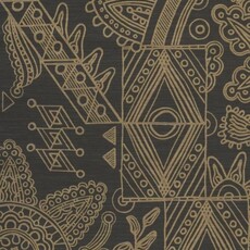 Arte Arte Emblème behang Joie Black Gold 30811