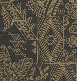 Arte Arte Emblème behang Joie Black Gold 30811