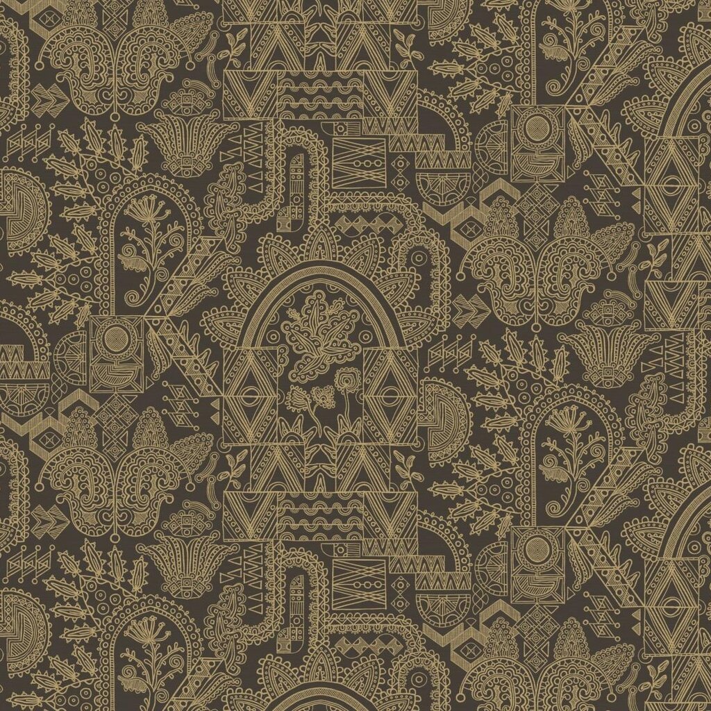 Arte Arte Emblème behang Joie Black Gold 30811