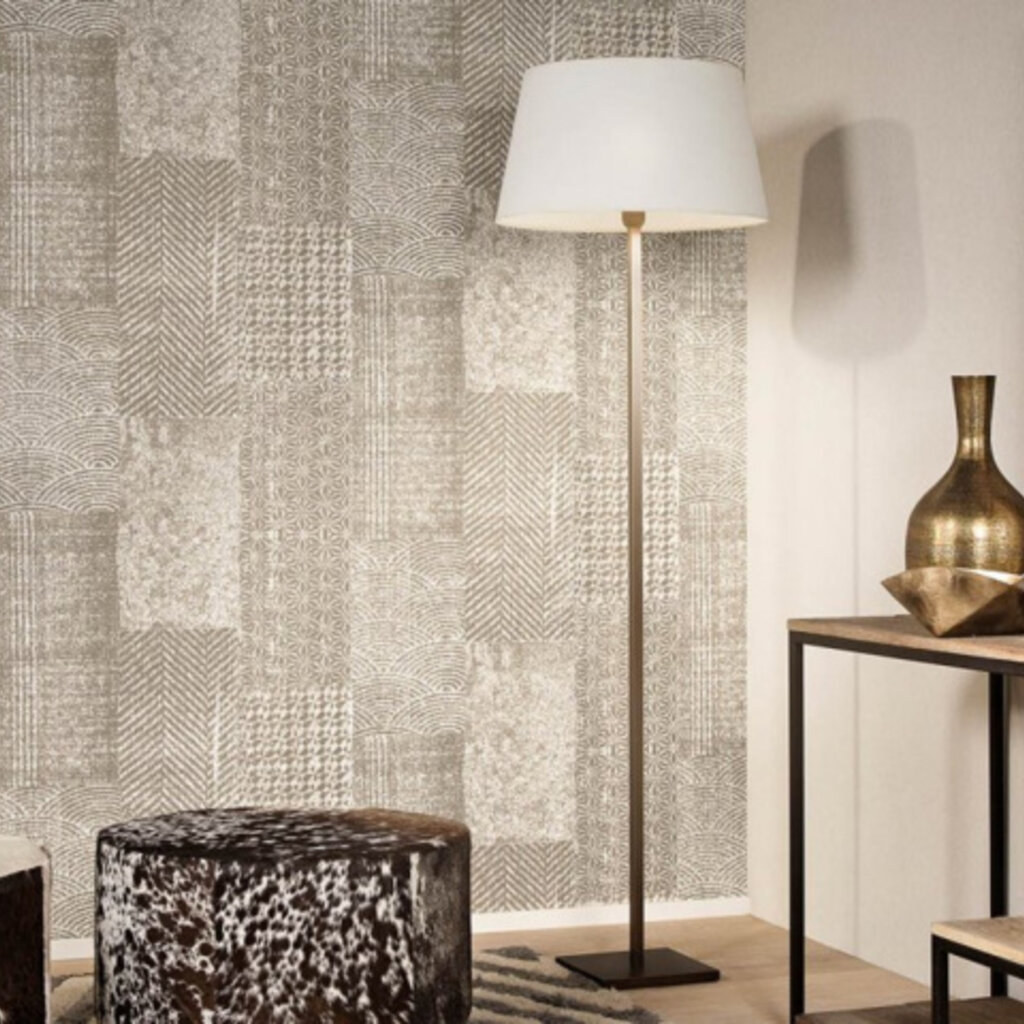 Arte Flamant Caractère behang Patchwork Flax 12050