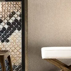 Arte Flamant Caractère behang Damier Bain De Boue 12062