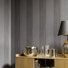 Arte Flamant Les Rayures - Stripes behang Portel Onyx 50100