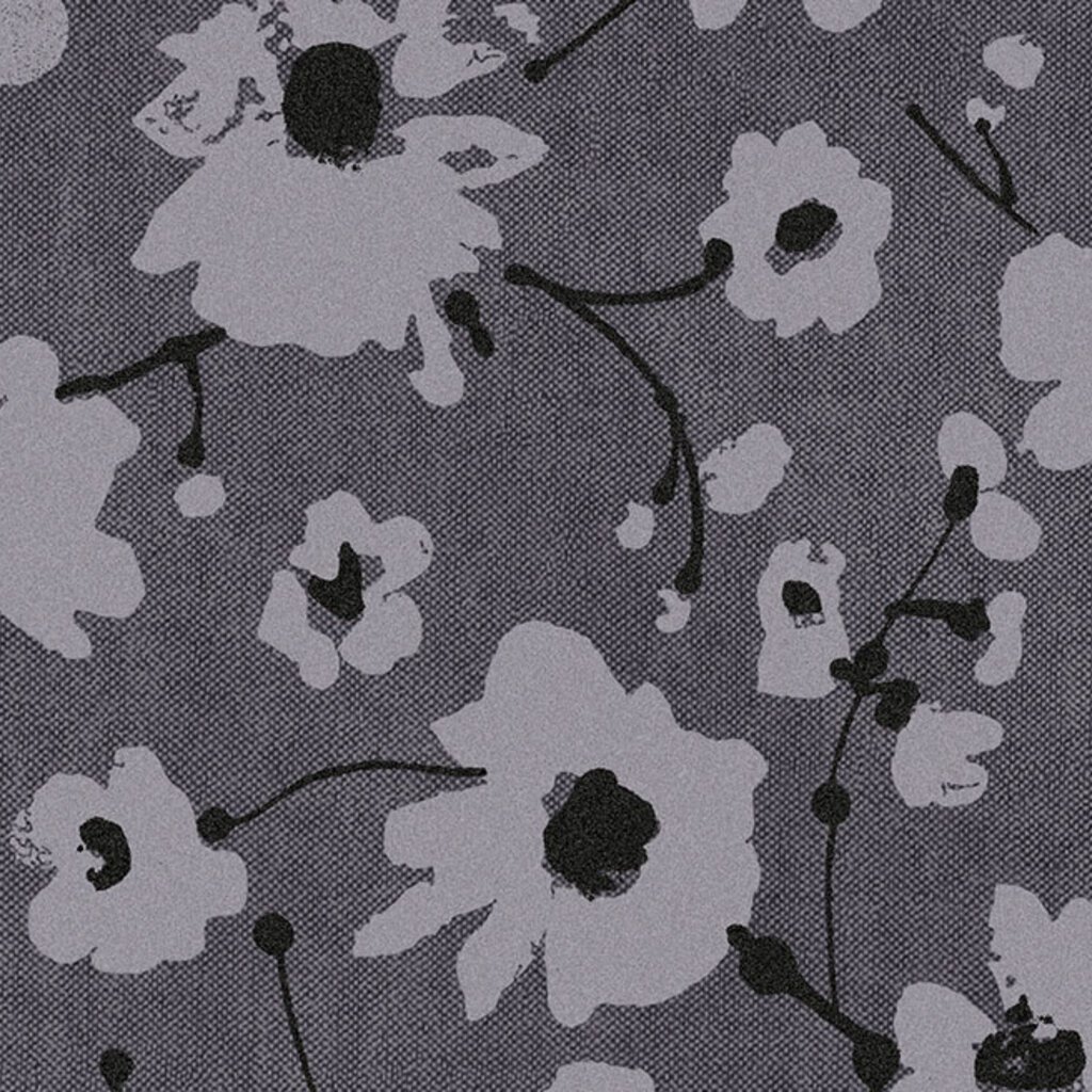 Arte Flamant Suite III - Velvet behang Metal Velvet Flower and Lin Noir de Lune 18002