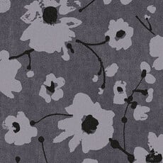 Arte Flamant Suite III - Velvet behang Metal Velvet Flower and Lin Noir de Lune 18002