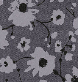 Arte Flamant Suite III - Velvet behang Metal Velvet Flower and Lin Noir de Lune 18002