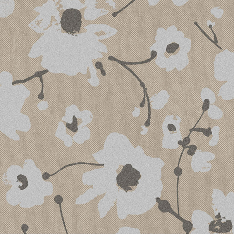 Arte Flamant Suite III - Velvet behang Metal Velvet Flower and Lin Flax 18006