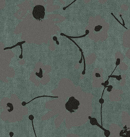 Arte Flamant Suite III - Velvet behang Metal Velvet Flower and Lin Green 18009