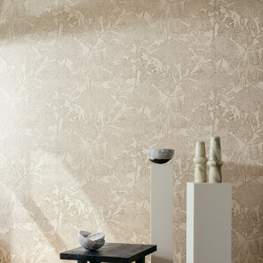 Arte Arte Kaolin behang Hortus Silvery White 30351