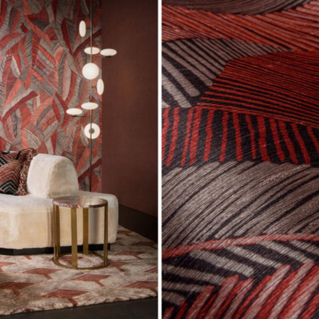 Arte Arte Les Tricots behang Chintz Crimson 73101