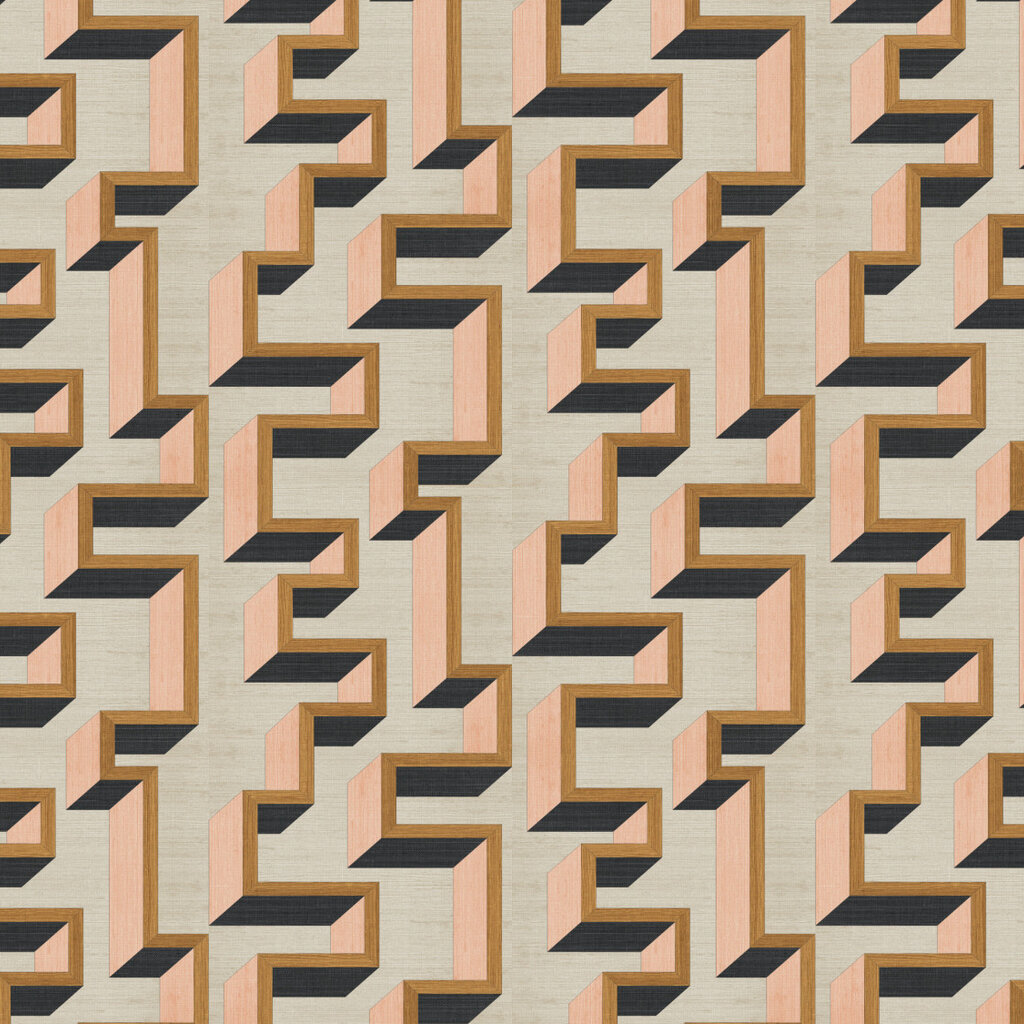 Arte Arte Marqueterie behang Detour Copper Pink 72702