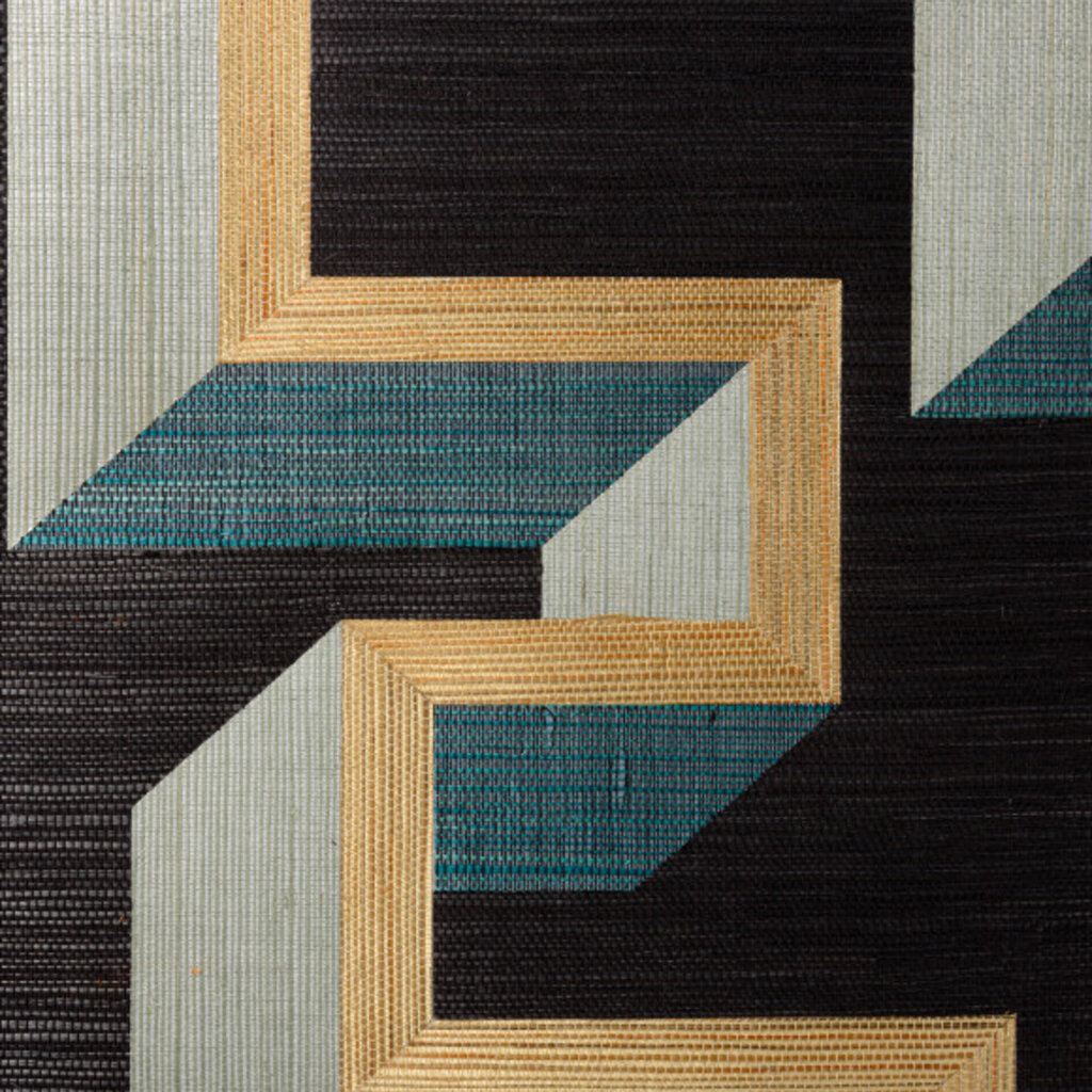 Arte Arte Marqueterie behang Detour Gold Teal 72703