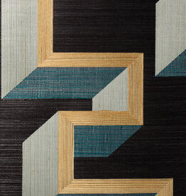 Arte Arte Marqueterie behang Detour Gold Teal 72703